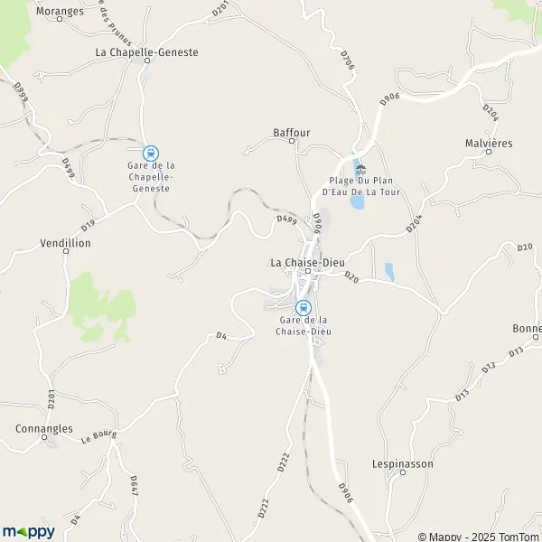 Map La ChaiseDieu map of La ChaiseDieu (43160) and practical information